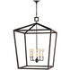 Denison 4 Light 26 inch Mole Black Lantern Pendant Ceiling Light, Large